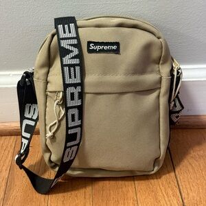 Supreme Shoulder Bag SS18 Cordura Crossbody Tan Mens Womens Purse Logo Nylon